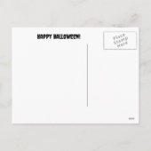 かわいいハロウィーンヨークシャーテリアのトリックまたはトリートメント シーズンポストカード (裏面)