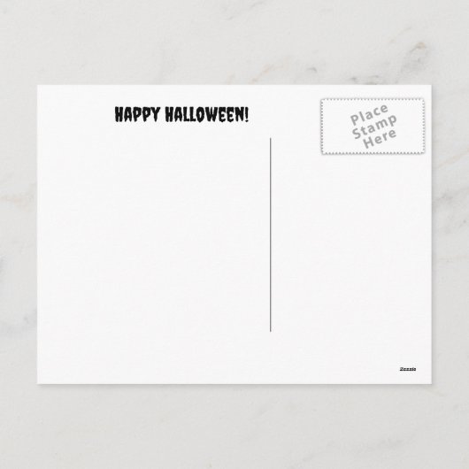 かわいいハロウィーンヨークシャーテリアのトリックまたはトリートメント シーズンポストカード (裏面)