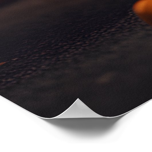 かわいいハロウィーンヨークシャーテリアパピードッグパンプキン ポスター (角)