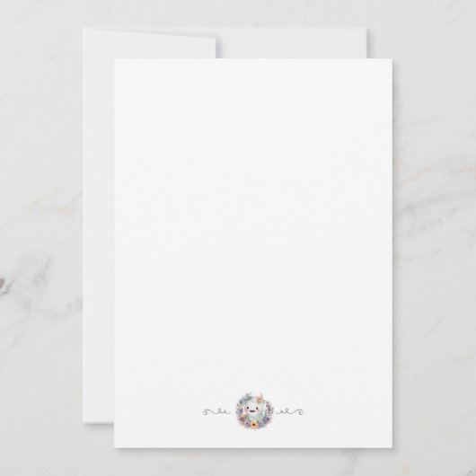 かわいいハロウィーンリトルブベビーシャワー招待状 招待状 (裏面)