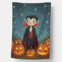 かわいいハロウィーンヴァンパイアトリックまたはトレーター