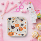 かわいいハロウィーン不気味なキラキラパーティー ペーパープレート (パーティー)
