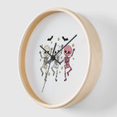 かわいいハロウィーン人形フクロウ 壁時計 (傾斜)