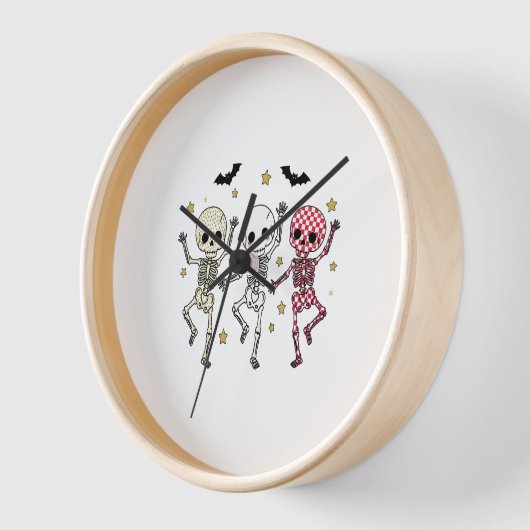 かわいいハロウィーン人形フクロウ 壁時計 (傾斜)