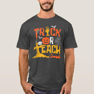 かわいいハロウィーン先生スクール教室秋トリック Tシャツ