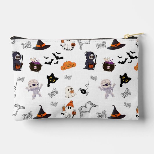 かわいいハロウィーン化粧品バッグ アクセサリーポーチ (裏面)