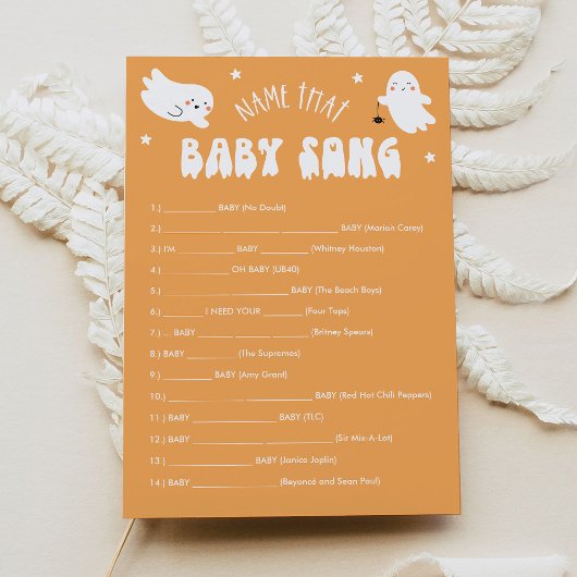 かわいいハロウィーン名そのベビーソングゲームカード 招待状