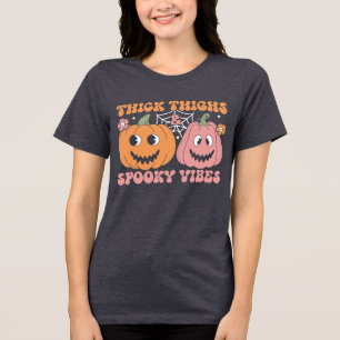 かわいいハロウィーン太い太い太い太い太いバイブ不気味パンプキンス トライブレンドＴシャツ