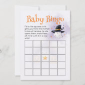 かわいいハロウィーン小さなブーブベビーシャワーベビービンゴ 招待状 (正面)