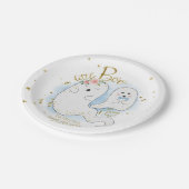 かわいいハロウィーン少年の赤ちゃんシャワー ペーパープレート (アングル)