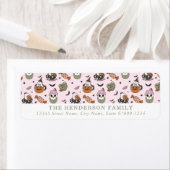 かわいいハロウィーン差出人住所ラベル ラベル (インサイチュ)