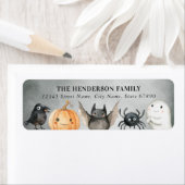 かわいいハロウィーン差出人住所ラベル ラベル (インサイチュ)