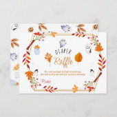 かわいいハロウィーン幽霊おむつラッフルベビーシャワー エンクロージャーカード (正面/裏面)