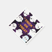 かわいいハロウィーン幽霊たちのトリックまたはトリート スタンダードカクテルナプキン (角)