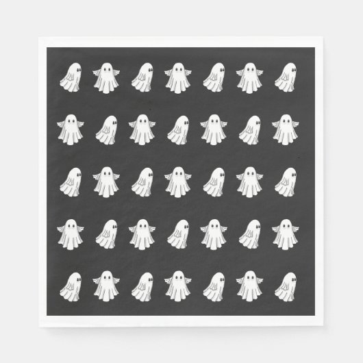 かわいいハロウィーン幽霊たち スタンダードランチョンナプキン (正面)