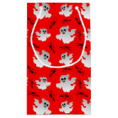 かわいいハロウィーン幽霊たち スモールペーパーバッグ (裏面)