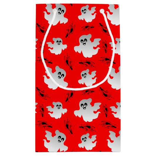 かわいいハロウィーン幽霊たち スモールペーパーバッグ (裏面)