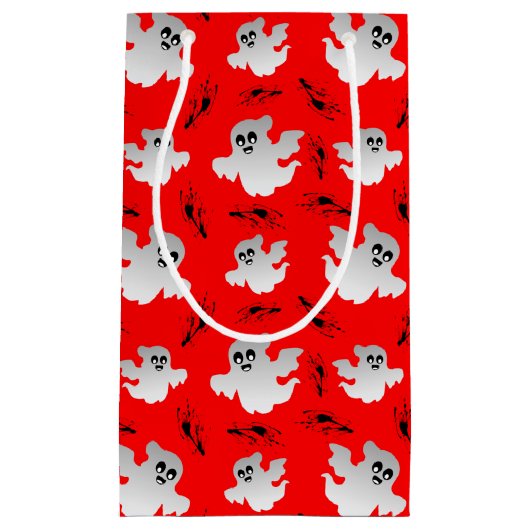かわいいハロウィーン幽霊たち スモールペーパーバッグ (正面)