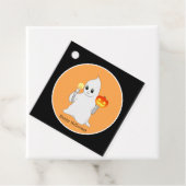 かわいいハロウィーン幽霊とカボチャ フェイバータグ (インサイチュ)