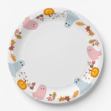 かわいいハロウィーン幽霊とカボチャ