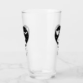 かわいいハロウィーン幽霊とハートとこうもり タンブラーグラス (左)