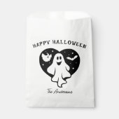かわいいハロウィーン幽霊とハートとこうもり フェイバーバッグ (正面)