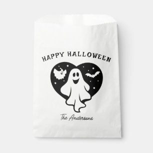 かわいいハロウィーン幽霊とハートとこうもり フェイバーバッグ