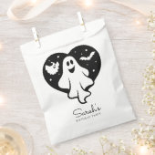 かわいいハロウィーン幽霊とハートとこうもり フェイバーバッグ (クリップ留めされた状態)