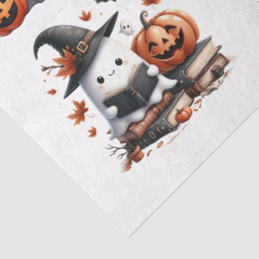 かわいいハロウィーン幽霊のアートと工芸品の写真|過去記事 薄葉紙 (詳細)