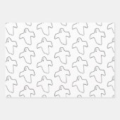 かわいいハロウィーン幽霊の概要 ラッピングペーパーシート (正面3)