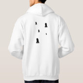 かわいいハロウィーン幽霊オレンジパーソナライズされた色 パーカ (裏面)