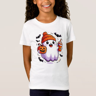 かわいいハロウィーン幽霊ガールズシャツ Tシャツ