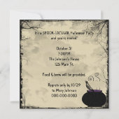 かわいいハロウィーン幽霊グループ 招待状 (裏面)