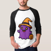 かわいいハロウィーン幽霊シール Tシャツ (正面)
