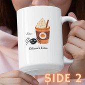 かわいいハロウィーン幽霊スパイダーパンプキンスパイスカスタム ツートーンマグカップ