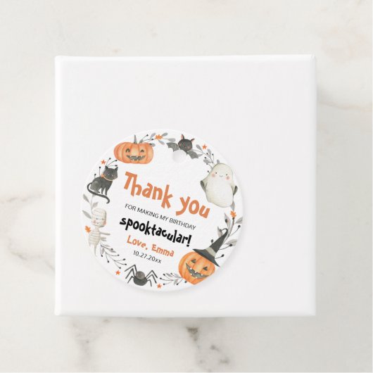 かわいいハロウィーン幽霊スプオクタキュラーバースデーパーティー フェイバータグ (インサイチュ)