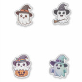 かわいいハロウィーン幽霊パックかわいい 不気味 シール (正面)