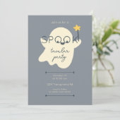 かわいいハロウィーン幽霊パーティの招待状 招待状 (スタンド正面)