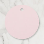 かわいいハロウィーン幽霊ピンク フェイバータグ (裏面)