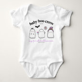 かわいいハロウィーン幽霊ファーストハロウィンボーカスタムー ベビーボディスーツ (正面)