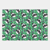 かわいいハロウィーン幽霊ブサイン ラッピングペーパーシート (正面)