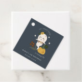 かわいいハロウィーン幽霊リトルブニーエイジ誕生日 フェイバータグ (インサイチュ)