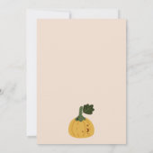 かわいいハロウィーン幽霊リトルブベビーシャワー招待状 サンキューカード (裏面)