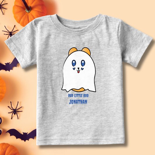 かわいいハロウィーン幽霊リトルブー ベビーTシャツ