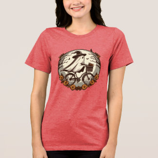 かわいいハロウィーン幽霊乗用自転車 トライブレンドTシャツ