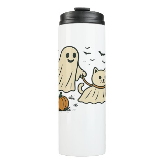 かわいいハロウィーン幽霊歩く幽霊クラシック猫T-S タンブラー (正面)