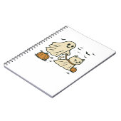 かわいいハロウィーン幽霊歩く幽霊クラシック猫T-S ノートブック (左側)