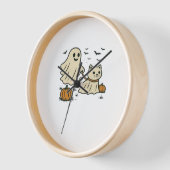 かわいいハロウィーン幽霊歩く幽霊クラシック猫T-S 壁時計 (傾斜)