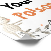 かわいいハロウィーン幽霊毒ドリンクを選ぶ看板 ポスター (角)