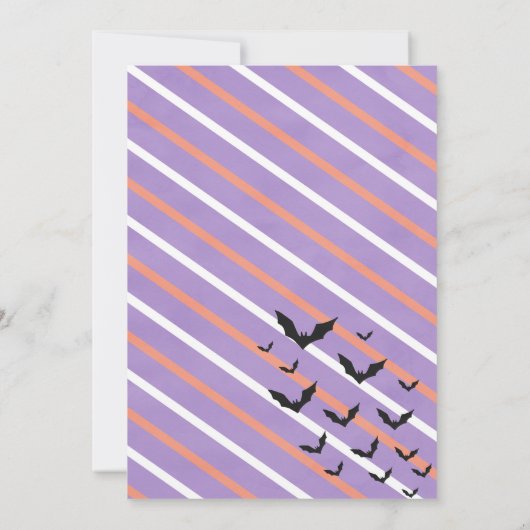 かわいいハロウィーン幽霊誕生日パーティーの招待状 招待状 (裏面)